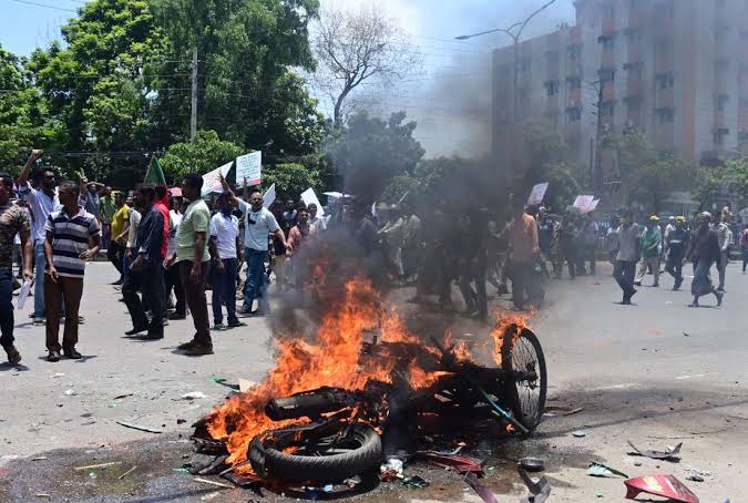  Students started protesting again in Bangladesh